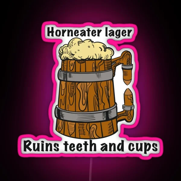 Horneater Lager RGB Neon Sign
