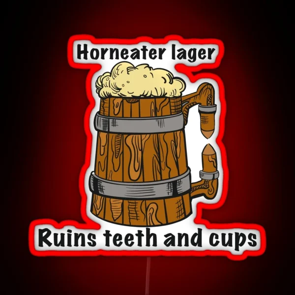 Horneater Lager RGB Neon Sign