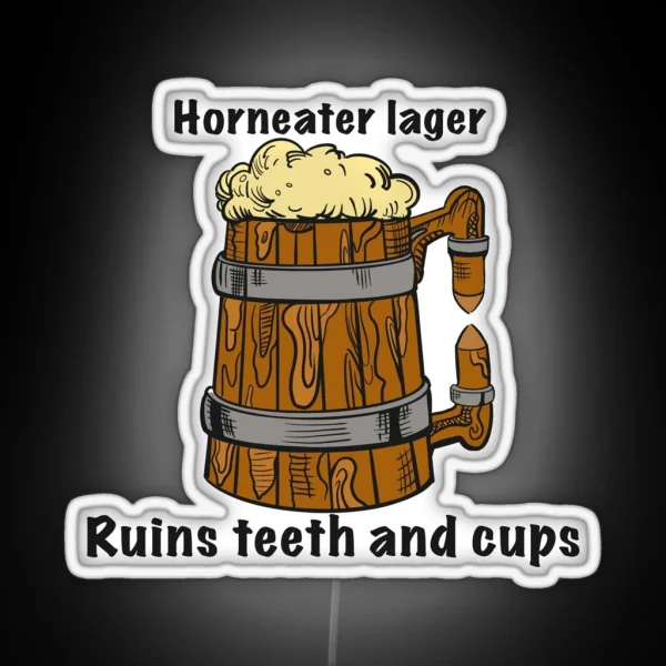 Horneater Lager RGB Neon Sign