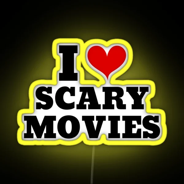 Horror Fan I Love Scary Movies RGB Neon Sign