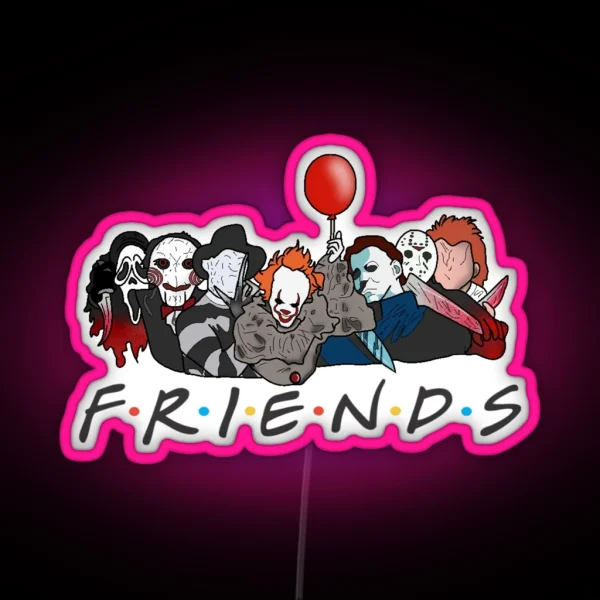 Horror Movie Friends RGB Neon Sign