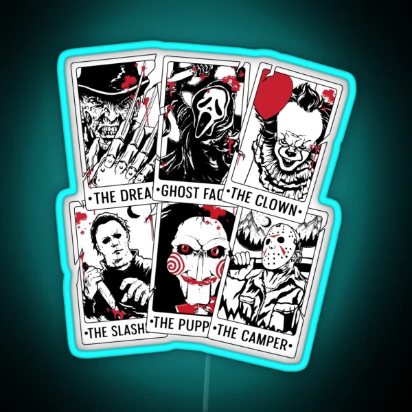 Horror Tarot Cards RGB Neon Sign