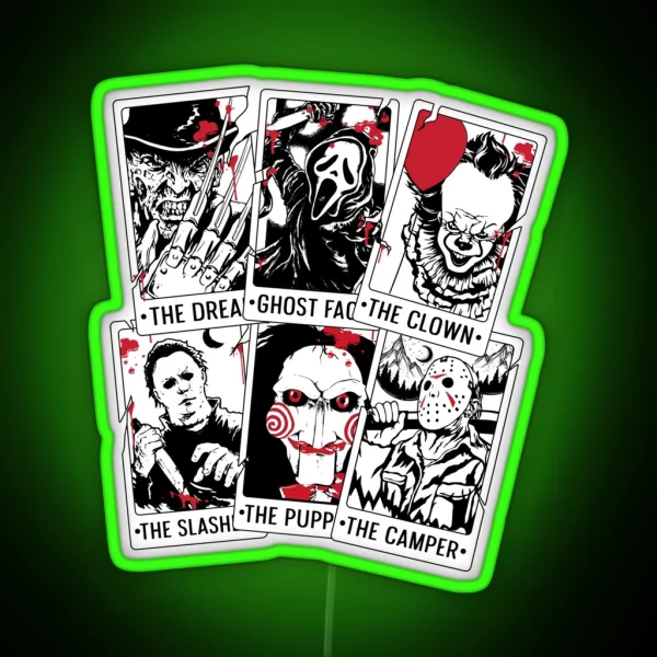 Horror Tarot Cards RGB Neon Sign