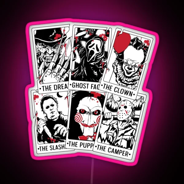 Horror Tarot Cards RGB Neon Sign