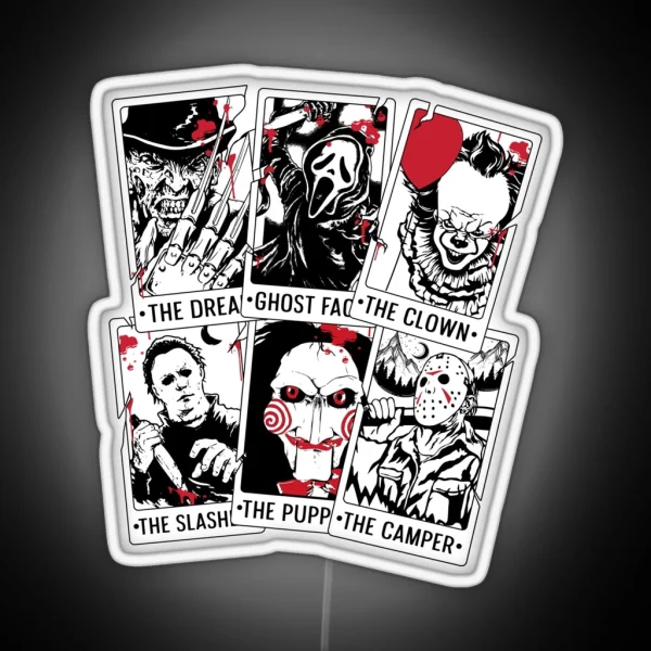 Horror Tarot Cards RGB Neon Sign