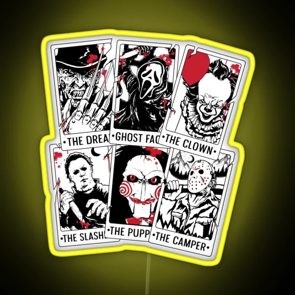 Horror Tarot Cards RGB Neon Sign