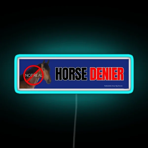 Horse Denier RGB Neon Sign