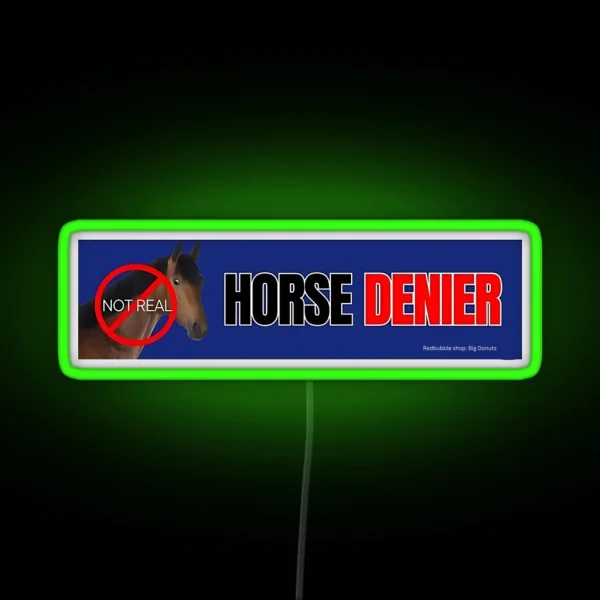 Horse Denier RGB Neon Sign