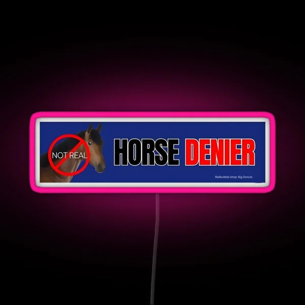 Horse Denier RGB Neon Sign