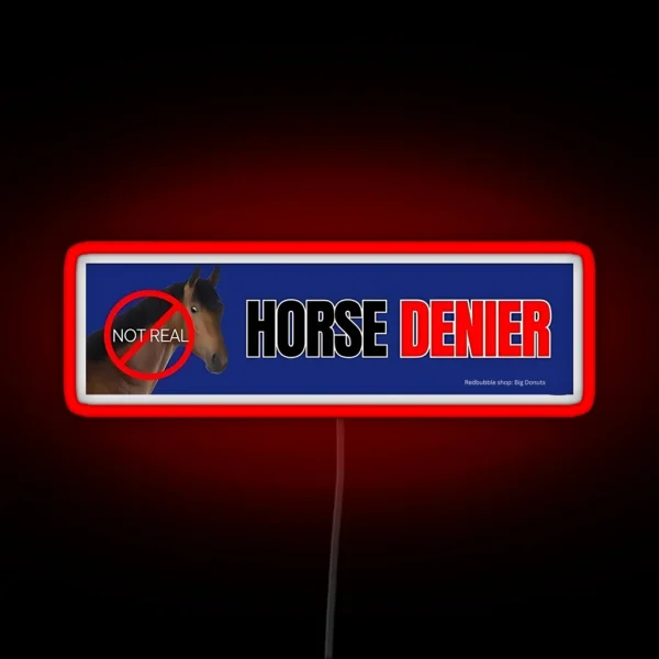 Horse Denier RGB Neon Sign