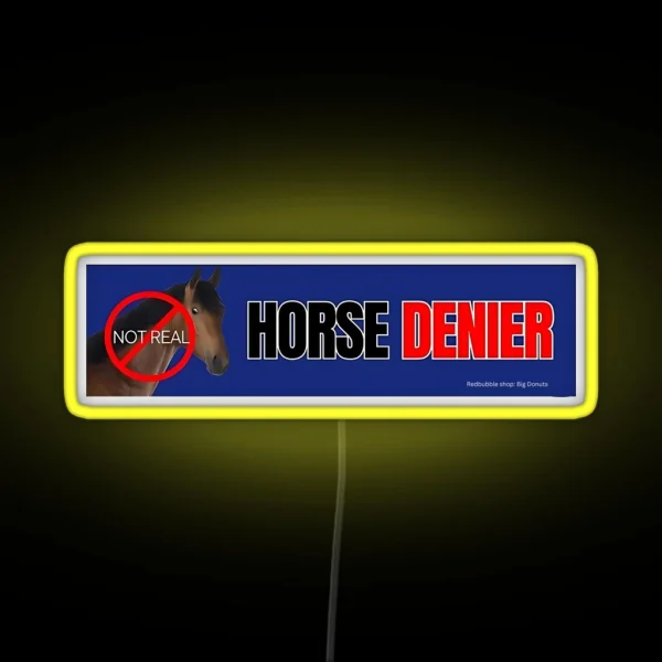 Horse Denier RGB Neon Sign