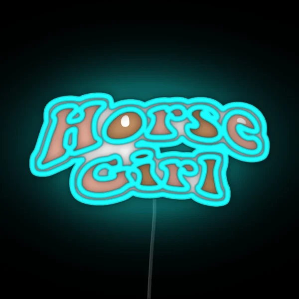 Horse Girl RGB Neon Sign