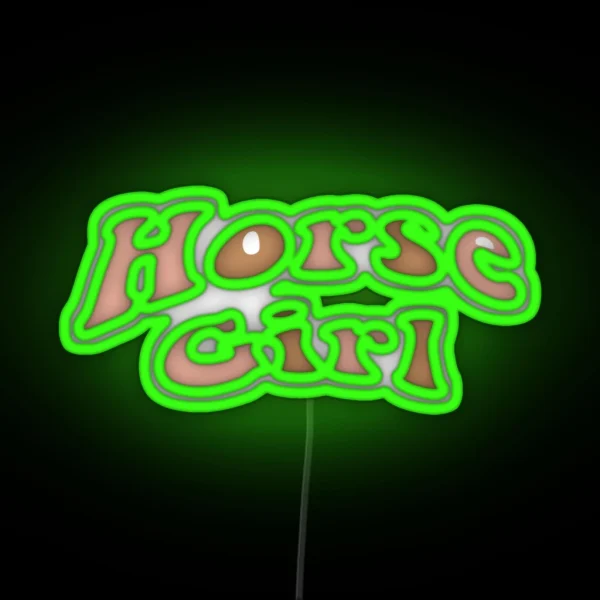 Horse Girl RGB Neon Sign