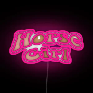 Horse Girl RGB Neon Sign