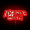 Retro-inspired neon art for horse lovers with bold personality.