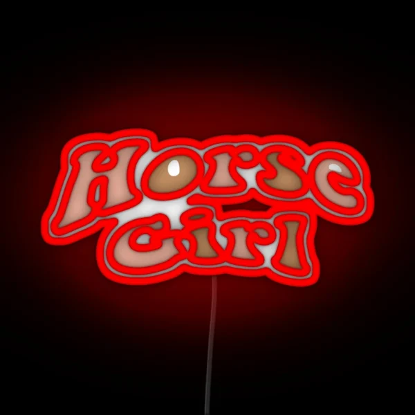 Horse Girl RGB Neon Sign