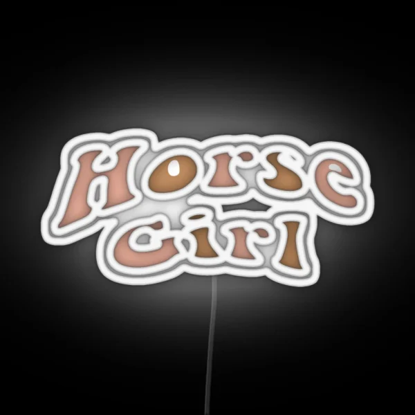 Horse Girl RGB Neon Sign
