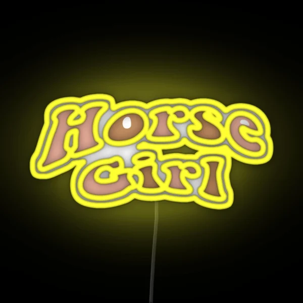 Horse Girl RGB Neon Sign