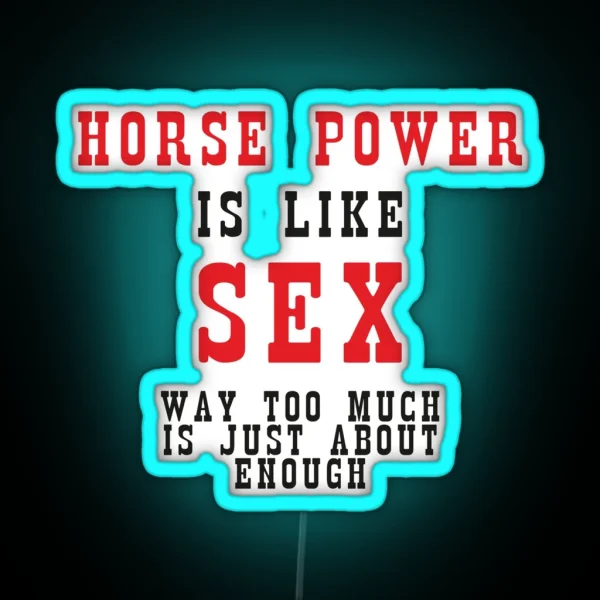 Horse Power RGB Neon Sign