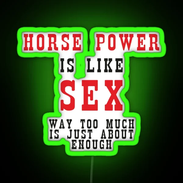 Horse Power RGB Neon Sign