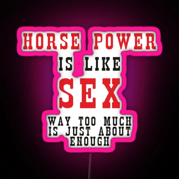 Horse Power RGB Neon Sign