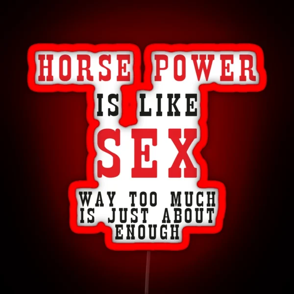Horse Power RGB Neon Sign