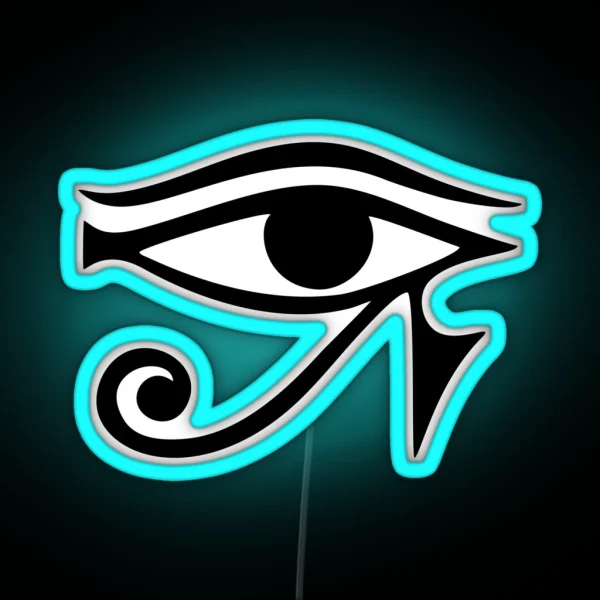 Horus Eye Egyptian Protection Symbol Lucky Charm RGB Neon Sign