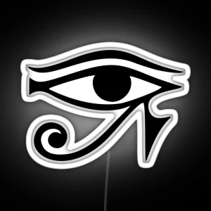 Horus Eye Egyptian Protection Symbol Lucky Charm Ancient Egypt Mythology Horus Eye RGB Neon Sign