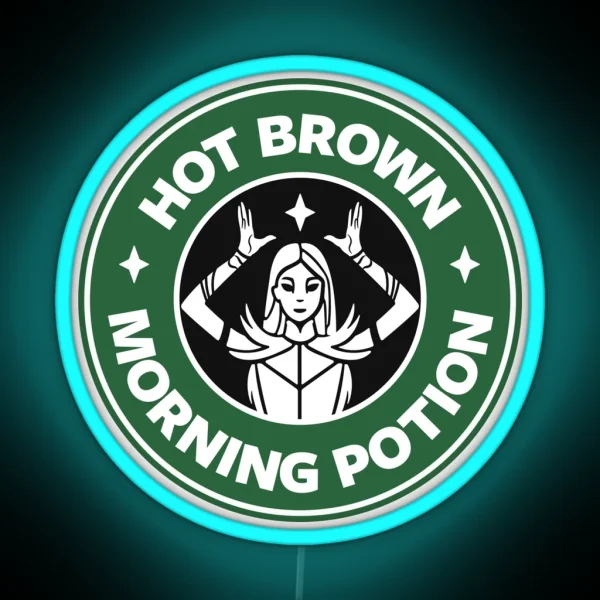 Hot Brown Morning Potion RGB Neon Sign