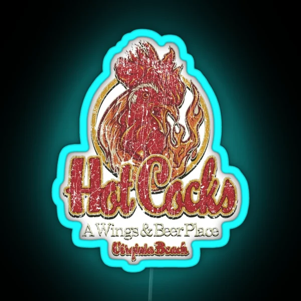 Hot Cocks Virgina Beach RGB Neon Sign