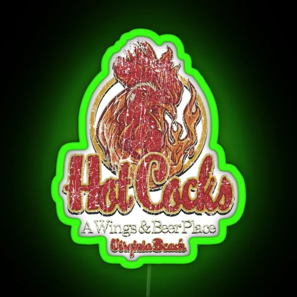 Hot Cocks Virgina Beach RGB Neon Sign