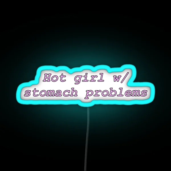 Hot Girl W Stomach Problems RGB Neon Sign