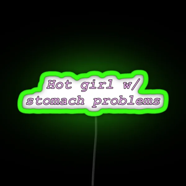 Hot Girl W Stomach Problems RGB Neon Sign