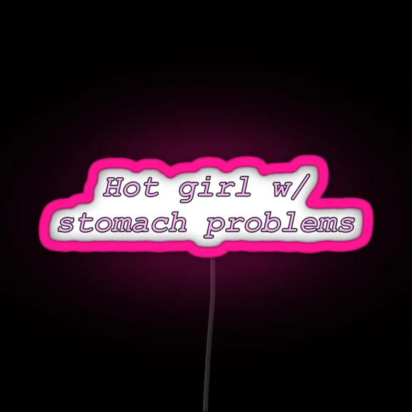 Hot Girl W Stomach Problems RGB Neon Sign