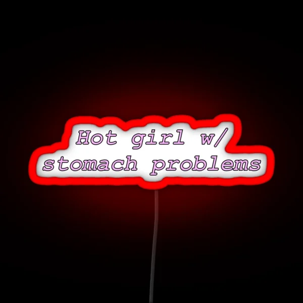 Hot Girl W Stomach Problems RGB Neon Sign