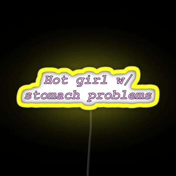 Hot Girl W Stomach Problems RGB Neon Sign