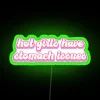 Add a touch of fun humor with vibrant neon lighting.