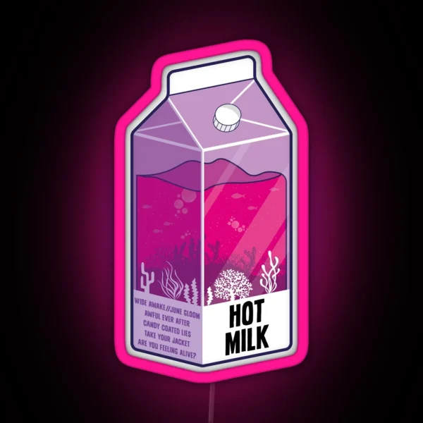 Hot Milk Carton RGB Neon Sign
