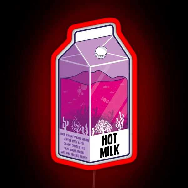 Hot Milk Carton RGB Neon Sign