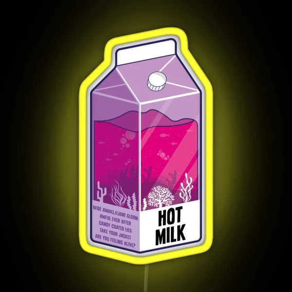 Hot Milk Carton RGB Neon Sign