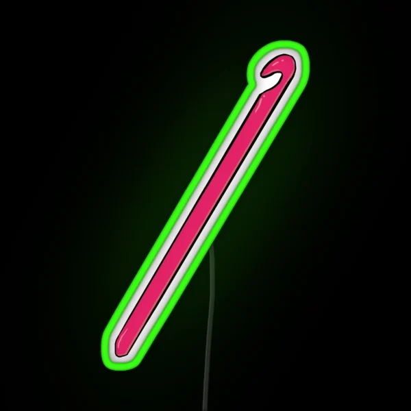 Hot Pink Crochet Hook RGB Neon Sign