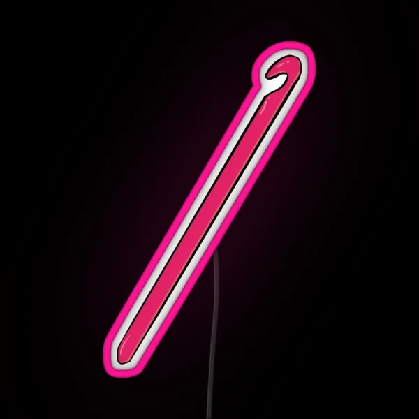 Hot Pink Crochet Hook RGB Neon Sign