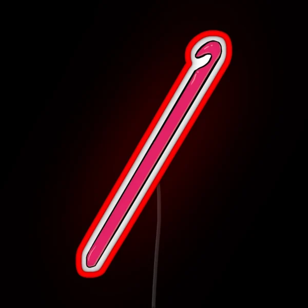 Hot Pink Crochet Hook RGB Neon Sign
