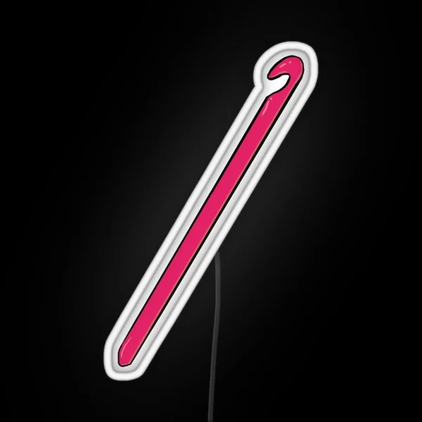 Hot Pink Crochet Hook RGB Neon Sign