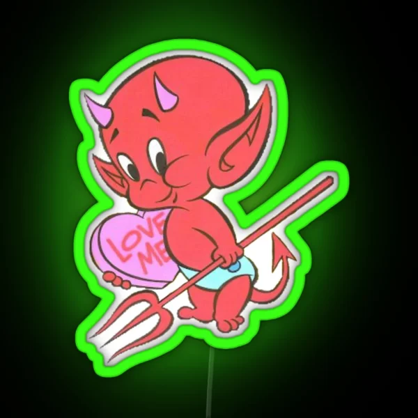 Hot Stuff Baby Devil RGB Neon Sign