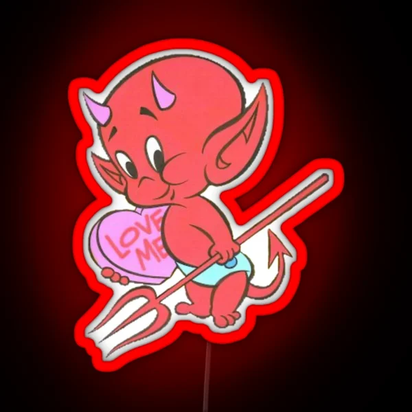 Hot Stuff Baby Devil RGB Neon Sign