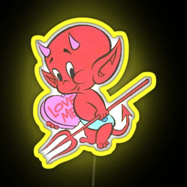 Hot Stuff Baby Devil RGB Neon Sign
