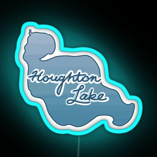 Houghton Lake RGB Neon Sign