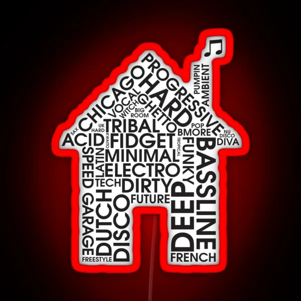 House Music Genres RGB Neon Sign