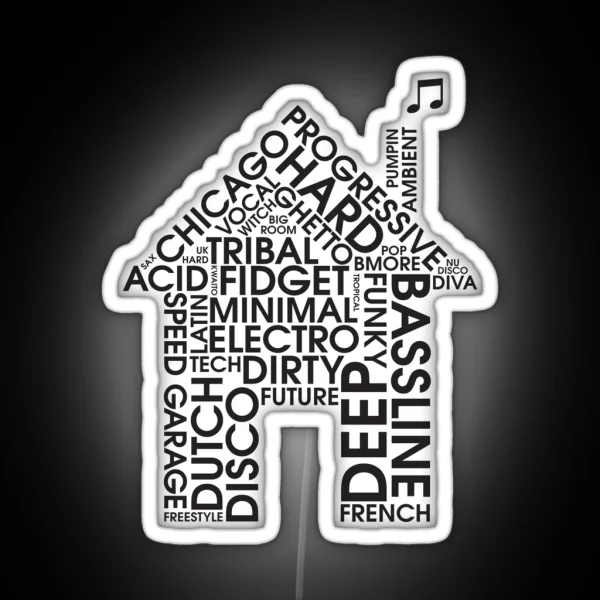 House Music Genres RGB Neon Sign